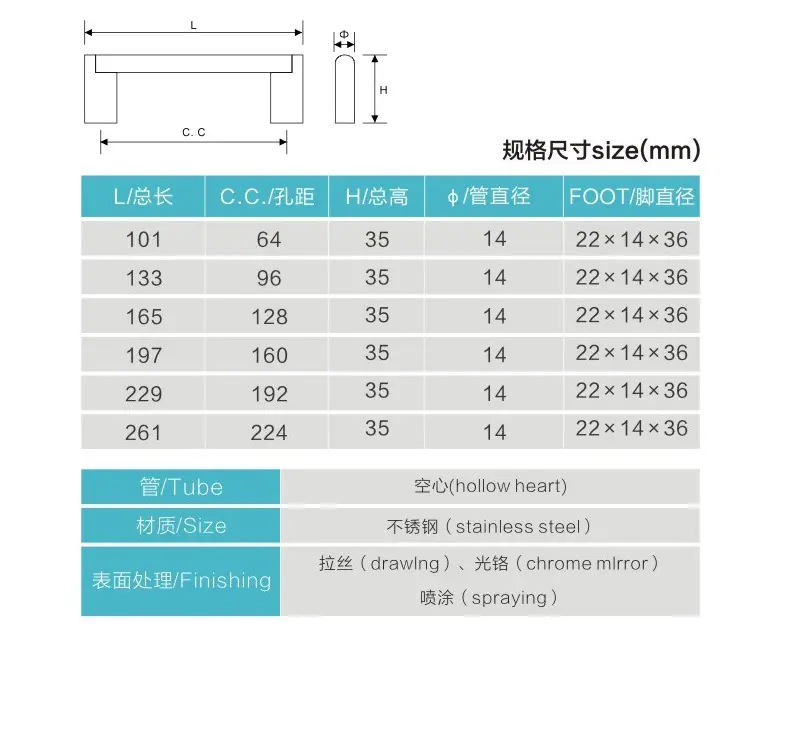 3H-DJ029 Contemporary Cabinet Hardware