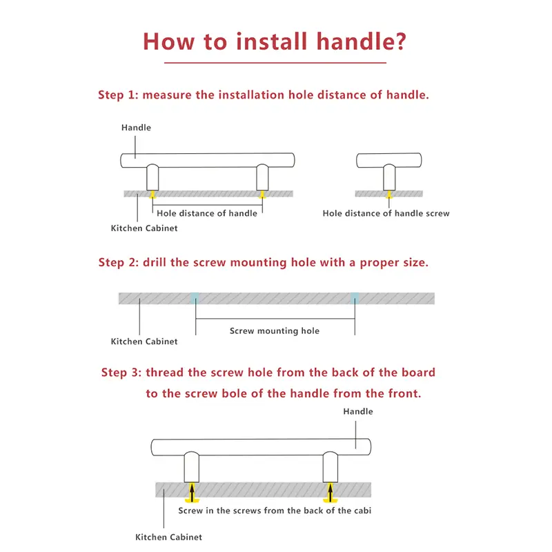 3H-DJ031 Durable round Bar Handle