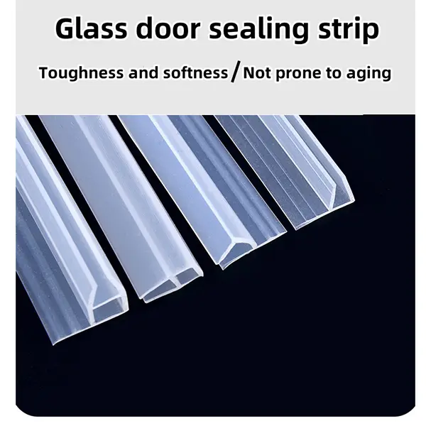 Frameless glass door seal