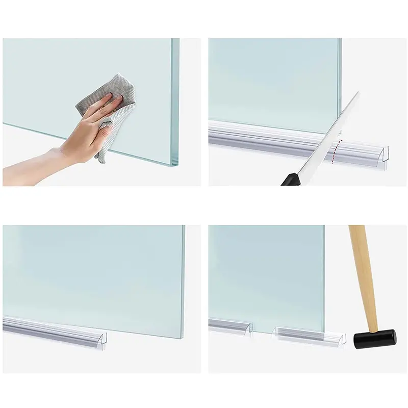 Easy-install shower door strip