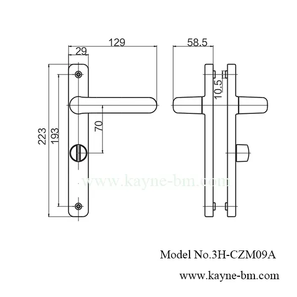 ZM09A Entrance Door Handle Lever SIZE.jpg