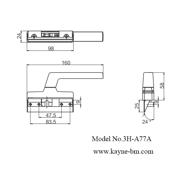 A77A lockable window handles size.jpg